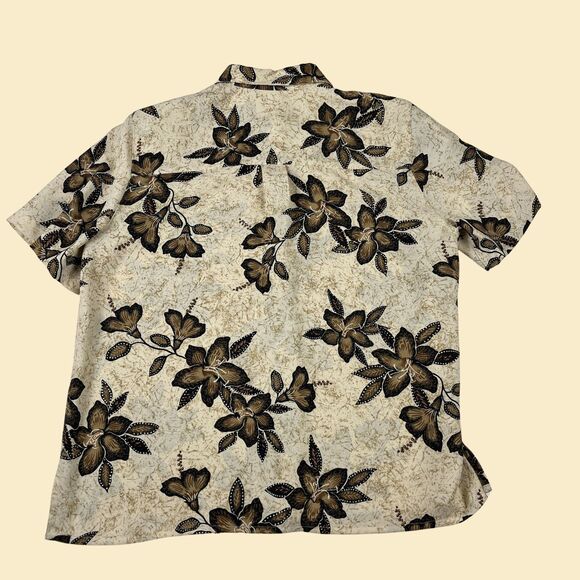 Vintage Alfred Dunner 90s blouse, size 14 beige floral blouse 1990s button down - Picture 9 of 9